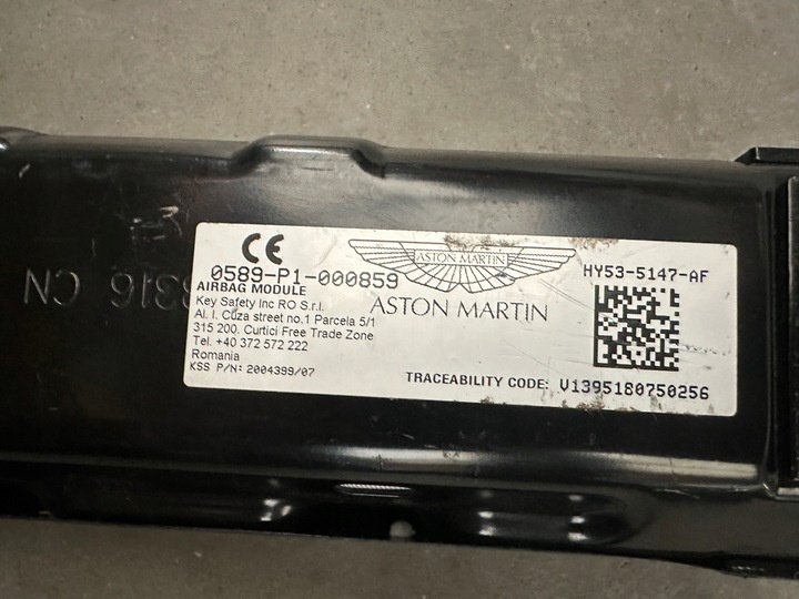 Подушка безопасности к Aston Martin DB11 2016
