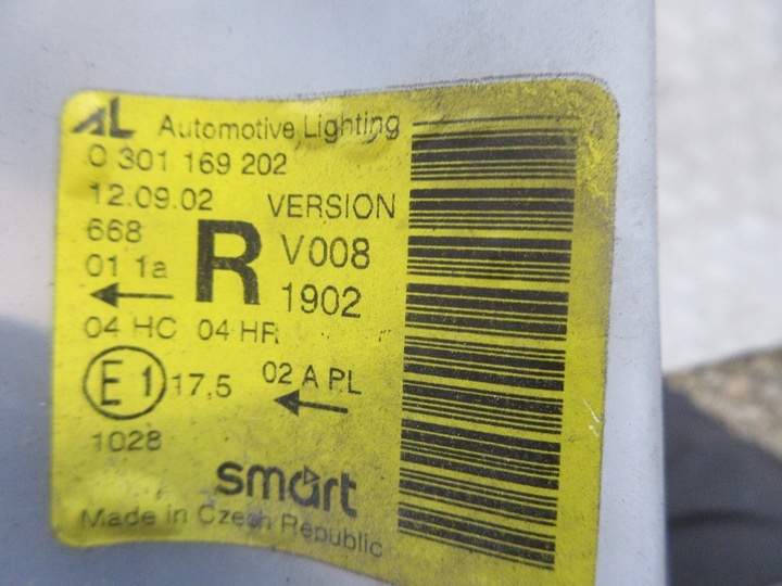 Фара правая к Smart Fortwo 2003