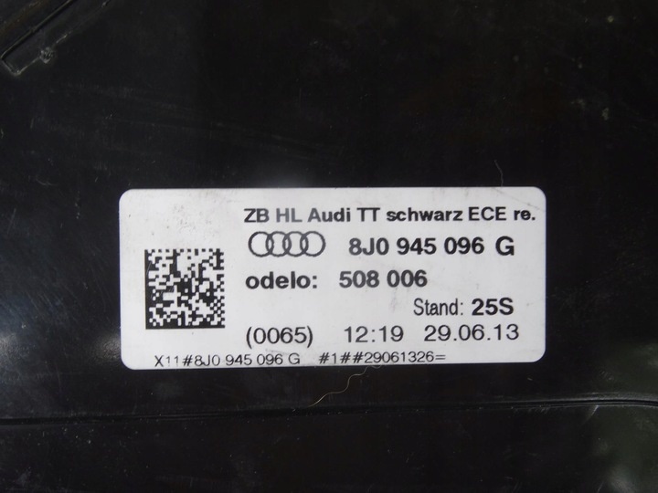 Фонарь задний правый к Audi TT 2006