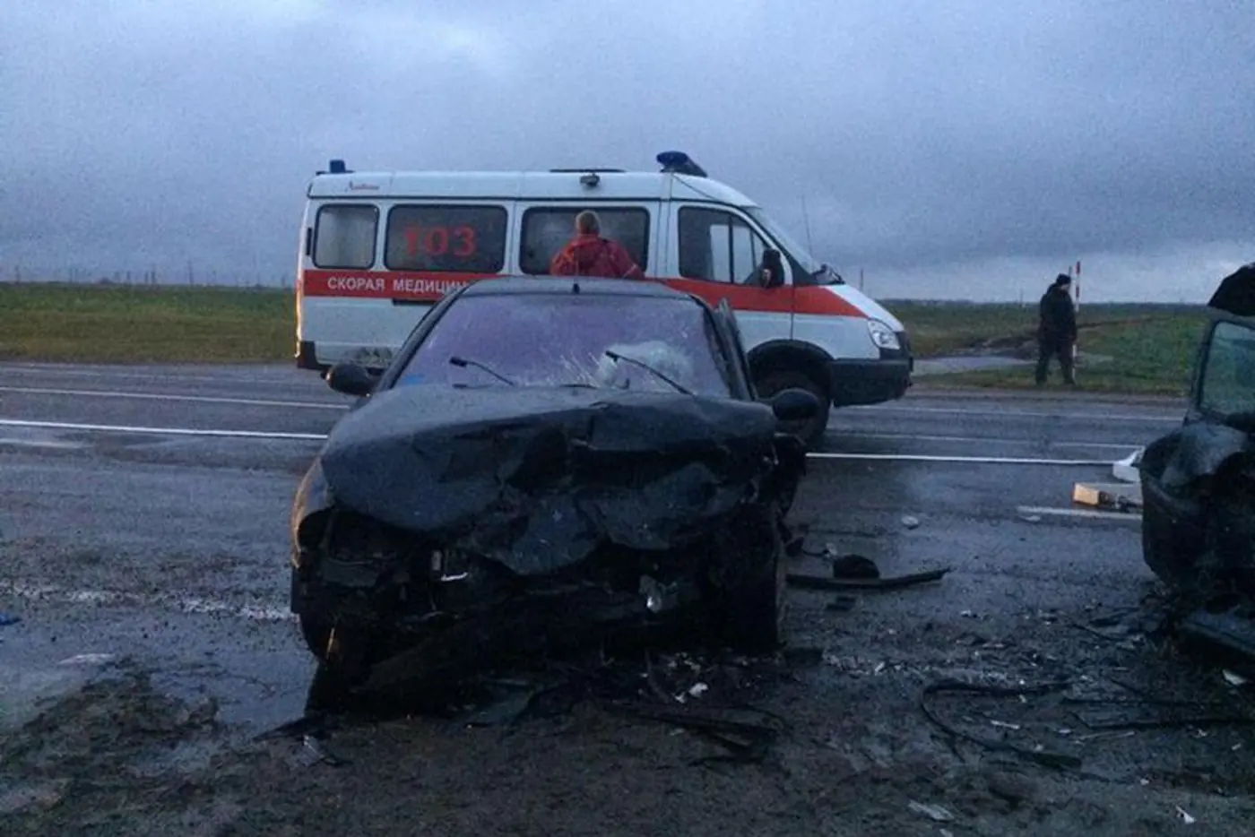 В Столинском районе в лобовую столкнулись Daewoo и Renault - четверо пострадавших в больнице