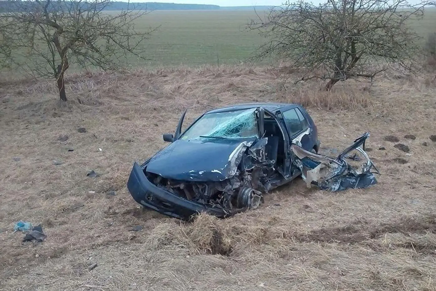 В Каменецком районе произошло лобовое столкновение Volkswagen и молоковоза