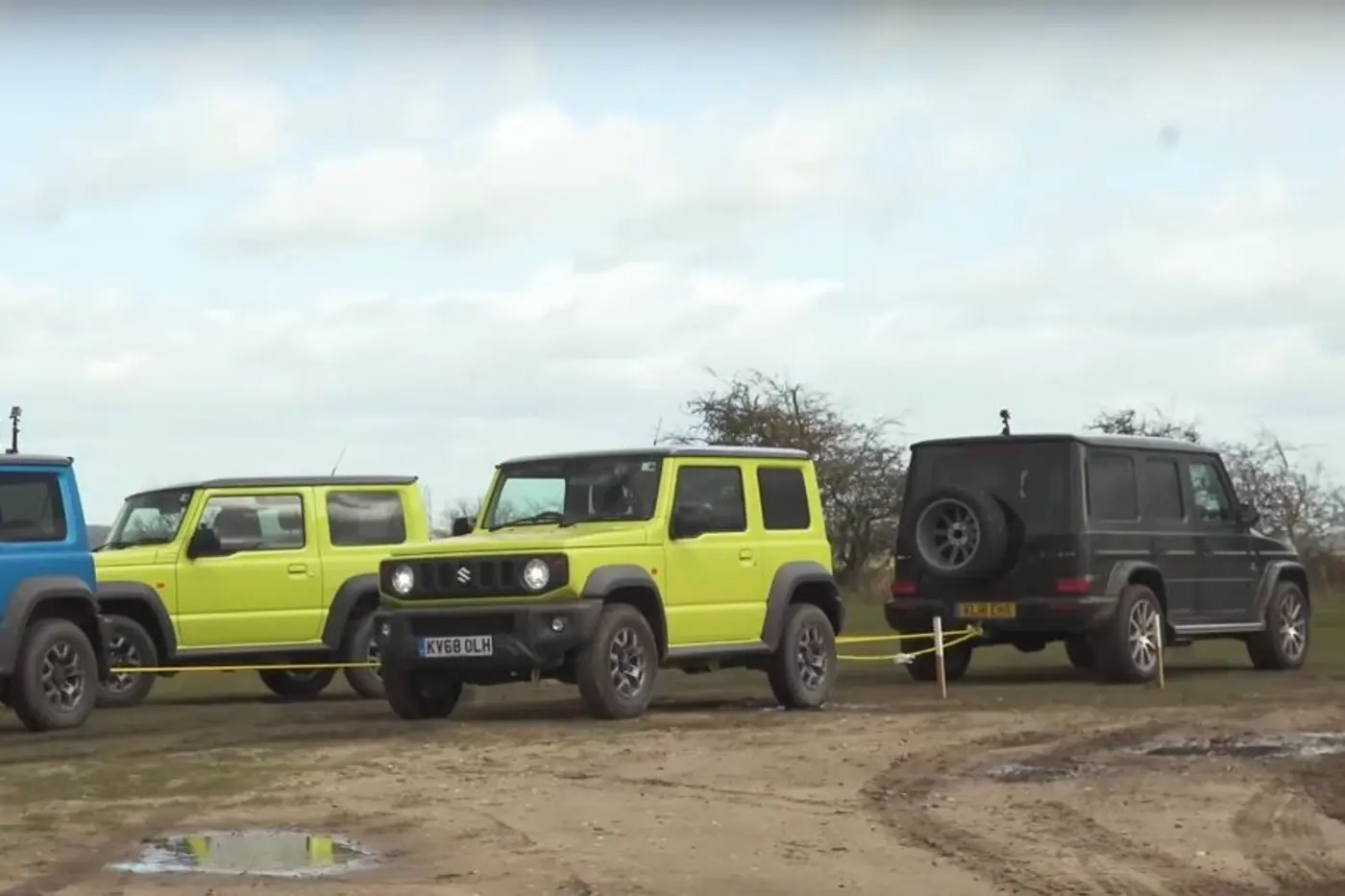 Новый Suzuki Jimny посоревновался в перетягивании каната с "Гелендвагеном"