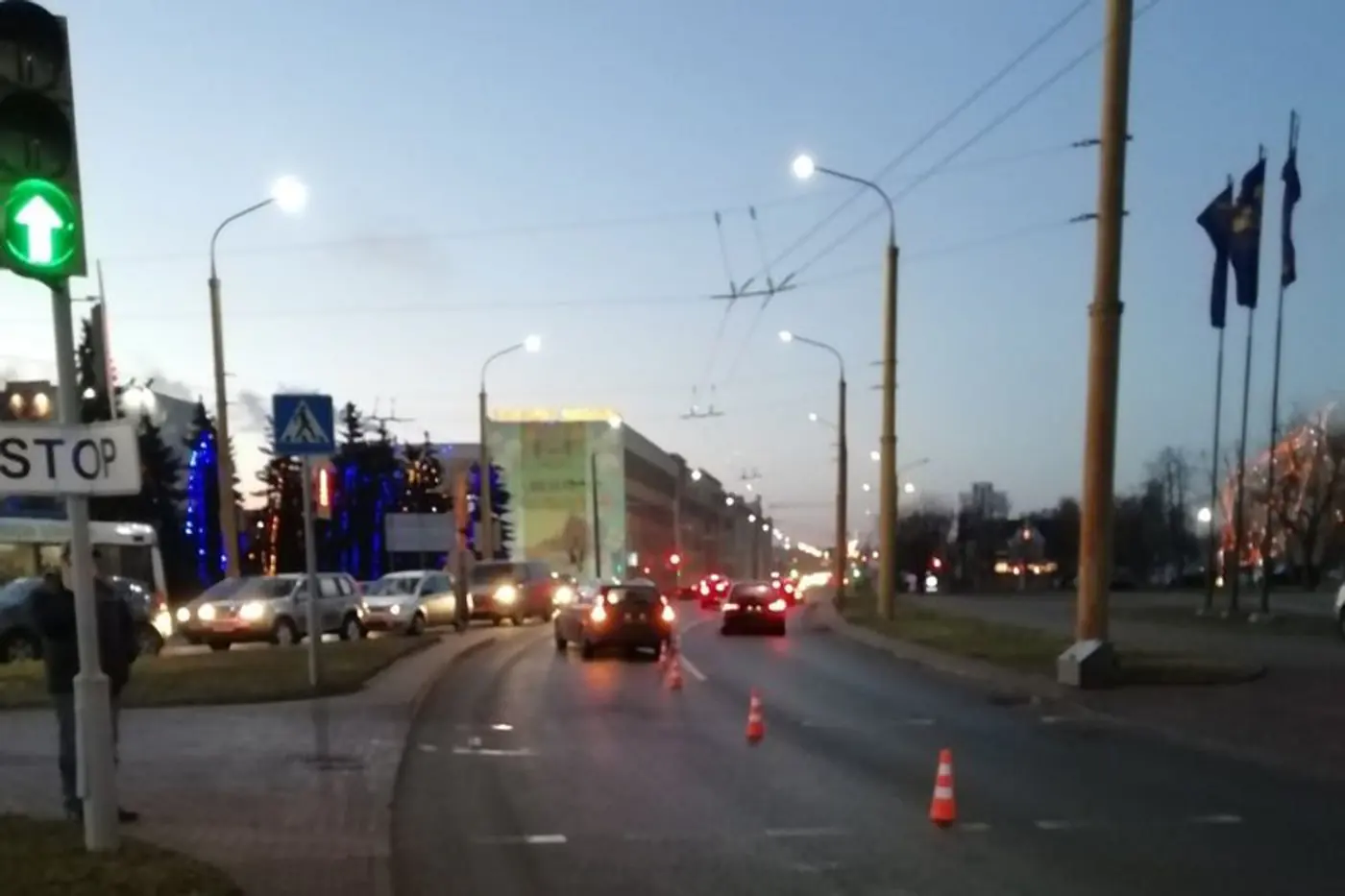Момент наезда на пешехода в Гродно попал на видео