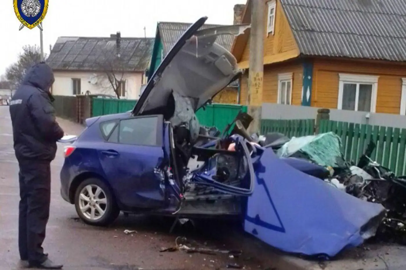В Слониме пьяный водитель, попытавшись скрыться после ДТП, врезался в автокран