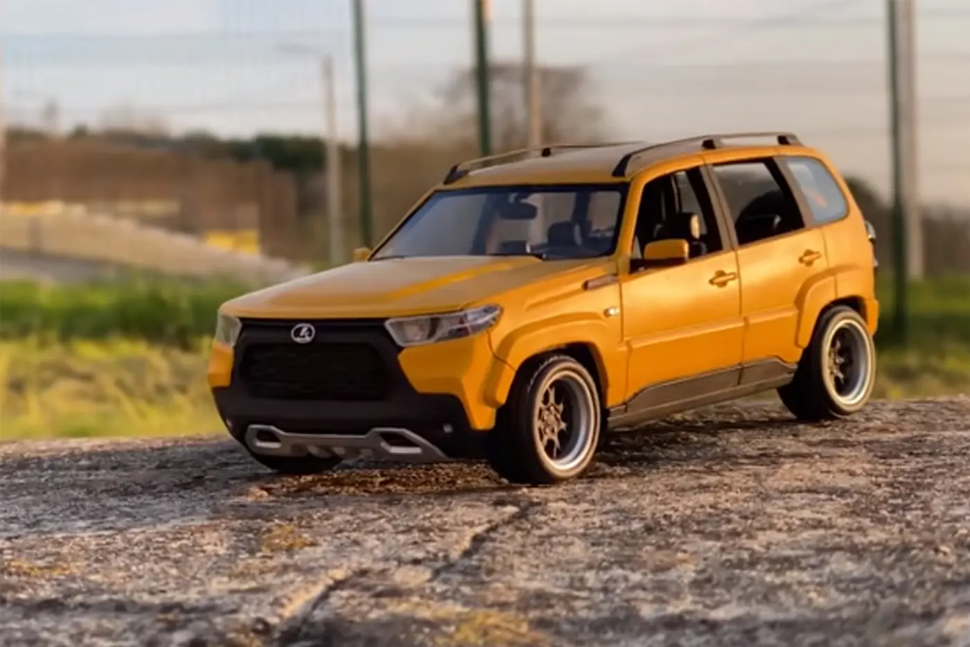 Крутятся колеса, открывается багажник. Вы не поверите, но эта Lada Niva сделана из пластилина