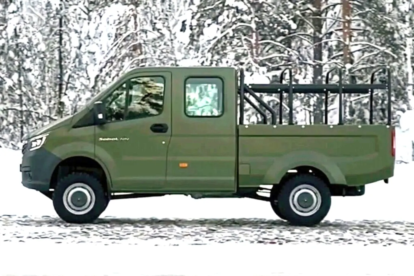 Пикап ГАЗ "Соболь NN 4х4" замечен на испытаниях