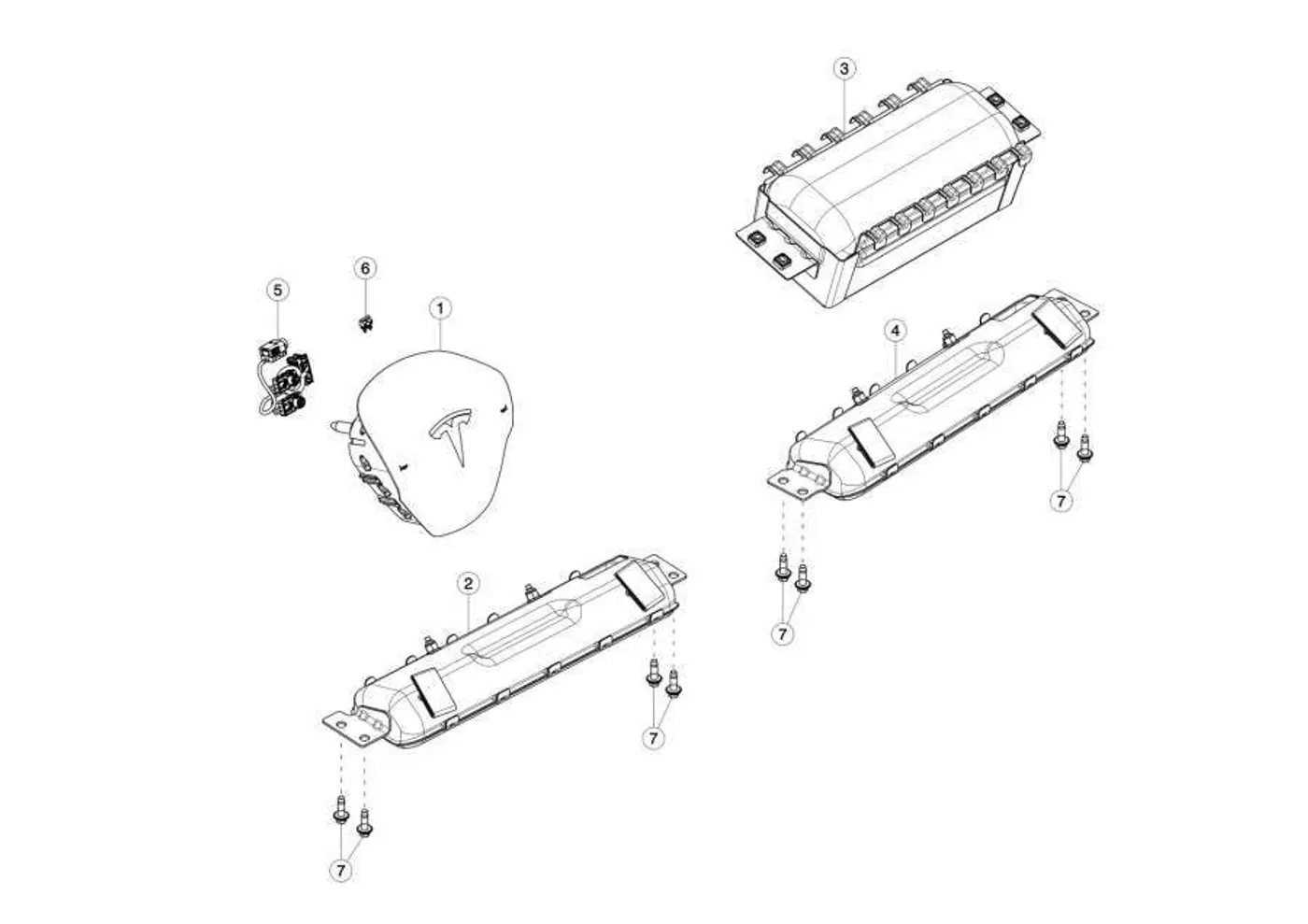Подушка безопасности к Tesla Model 3 2020