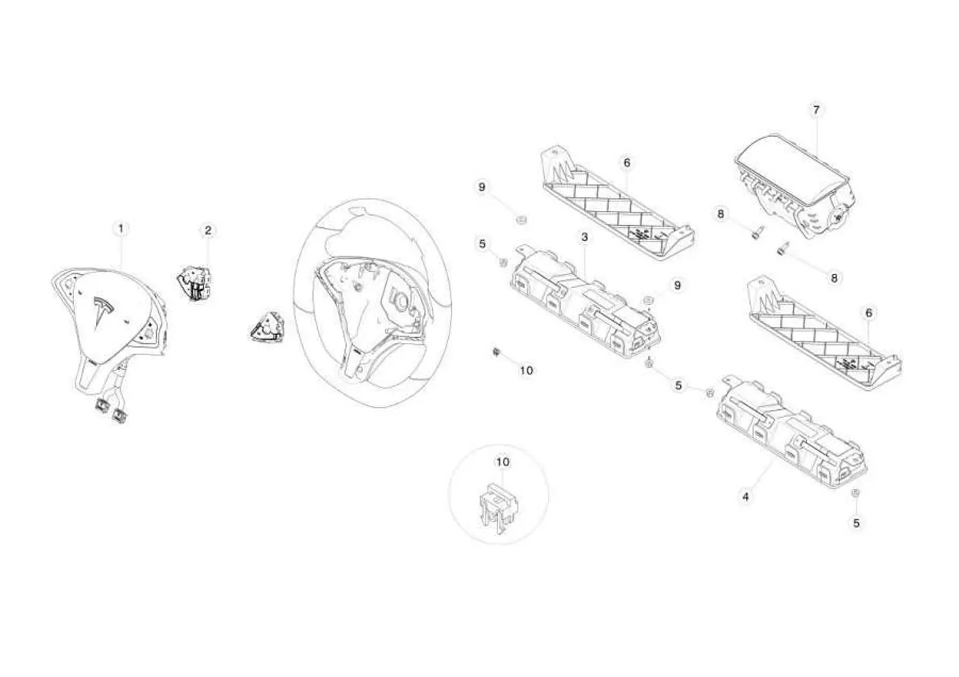 Подушка безопасности к Tesla Model S 2020