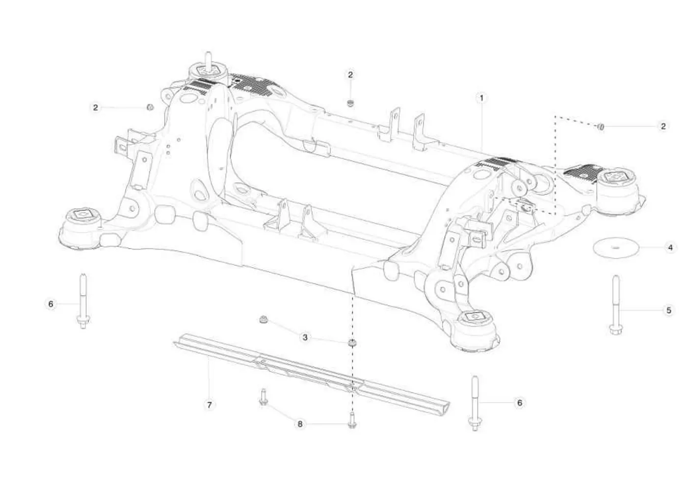 Балка подвески передняя (подрамник) к Tesla Model X 2020