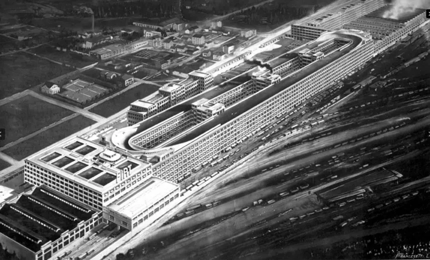 Вспоминаем 100-летний завод FIAT, который может впечатлить и сегодня