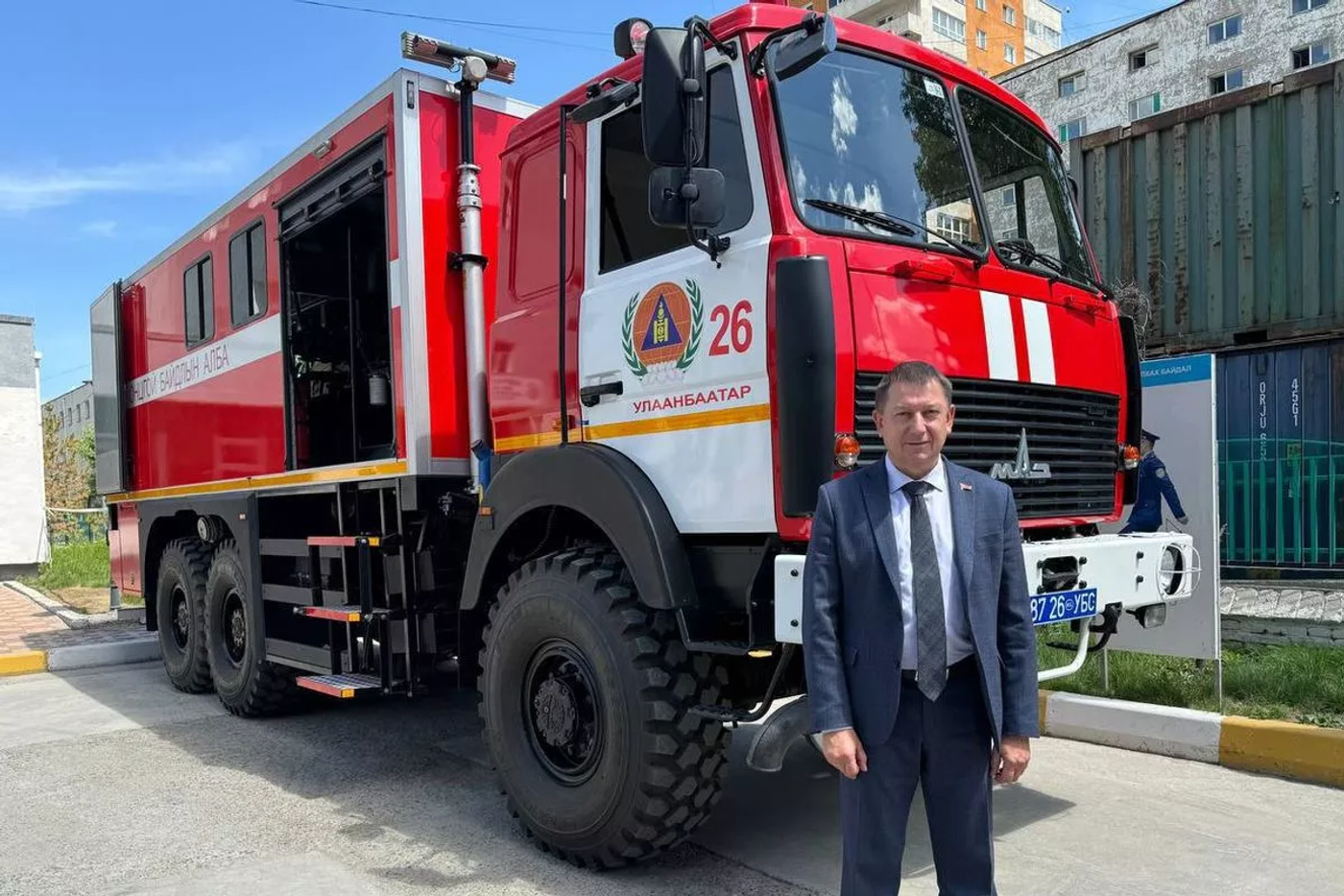 Пожарные машины на шасси МАЗ отлично зарекомендовали себя в Монголии