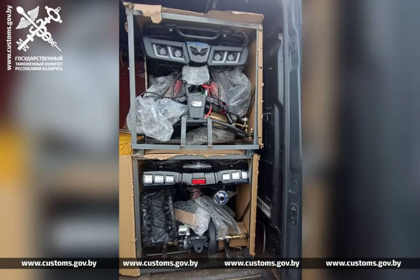 Груз квадроциклов и электровелосипедов задержан на белорусско-российской границе