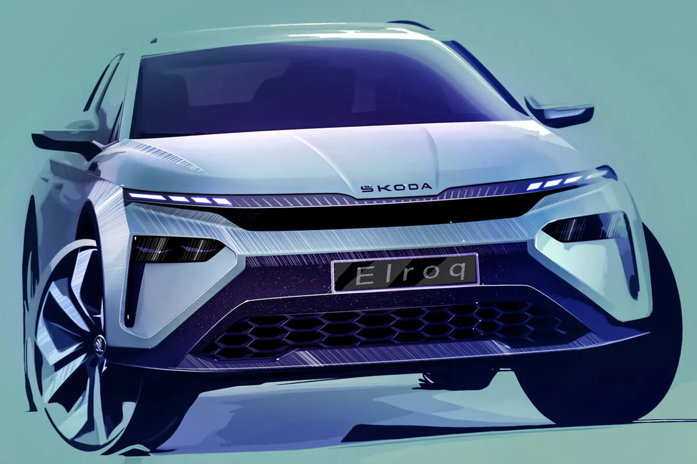 Skoda обнародовала официальные эскизы кроссовера Elroq