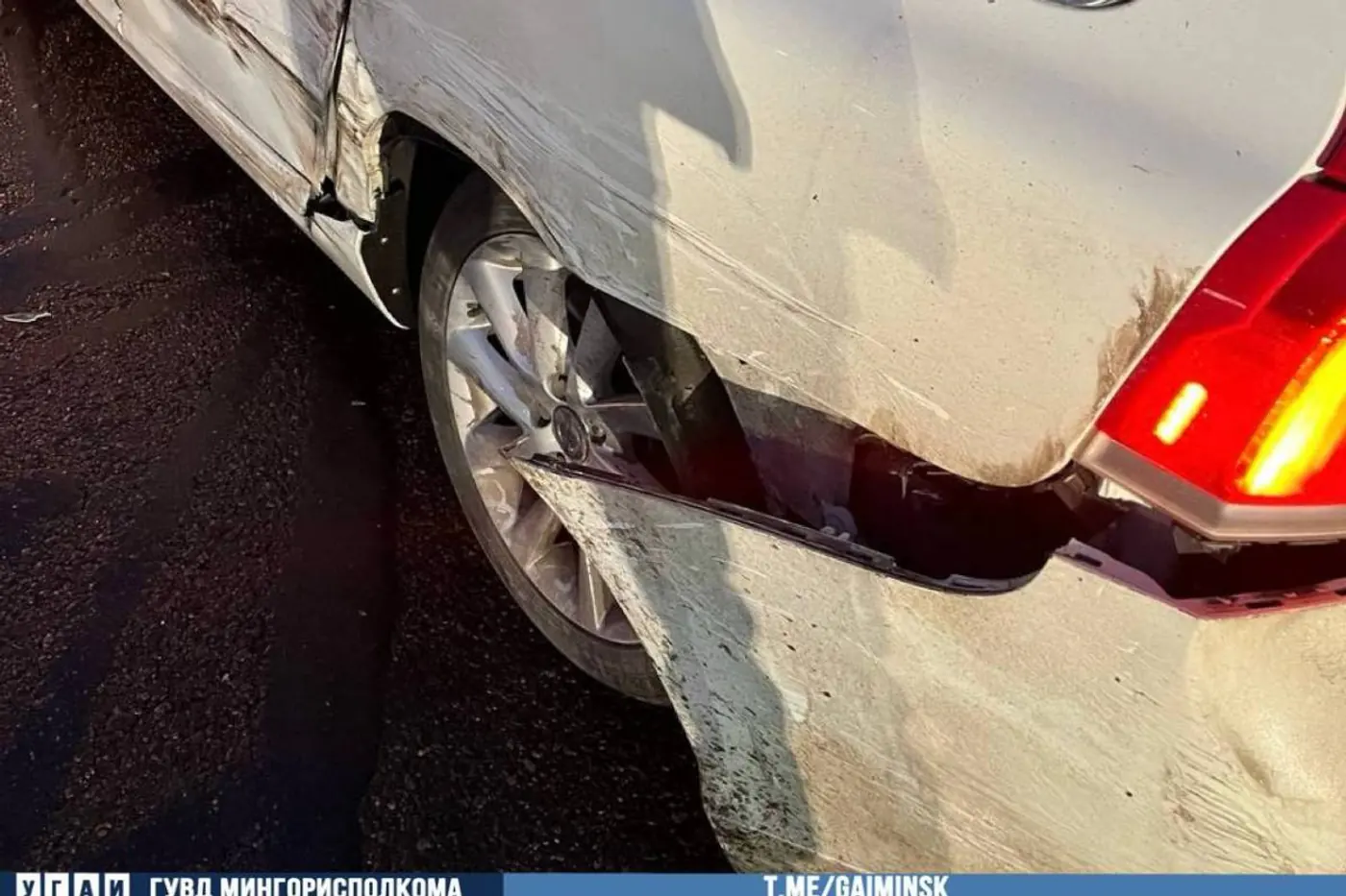 В центре Минска водитель такси устроил аварию с тремя автомобилями