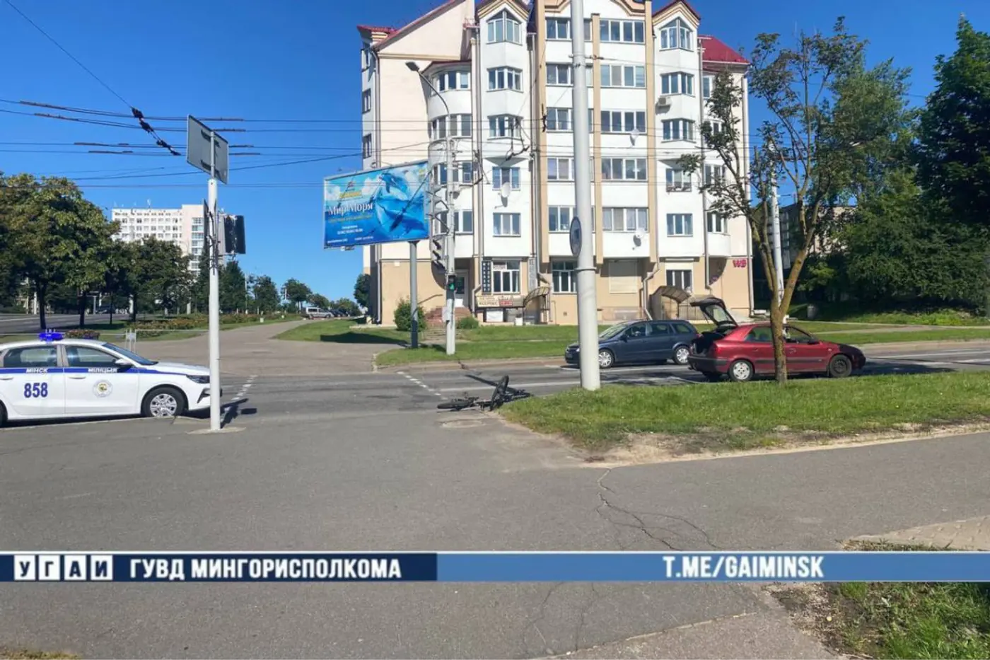 На Партизанском проспекте Citroёn сбил велосипедиста на пешеходном переходе