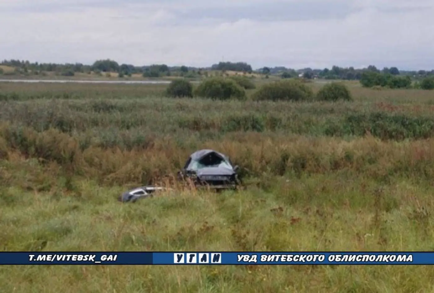 Renault перевернулся в кювете под Ушачами – погибла пассажирка