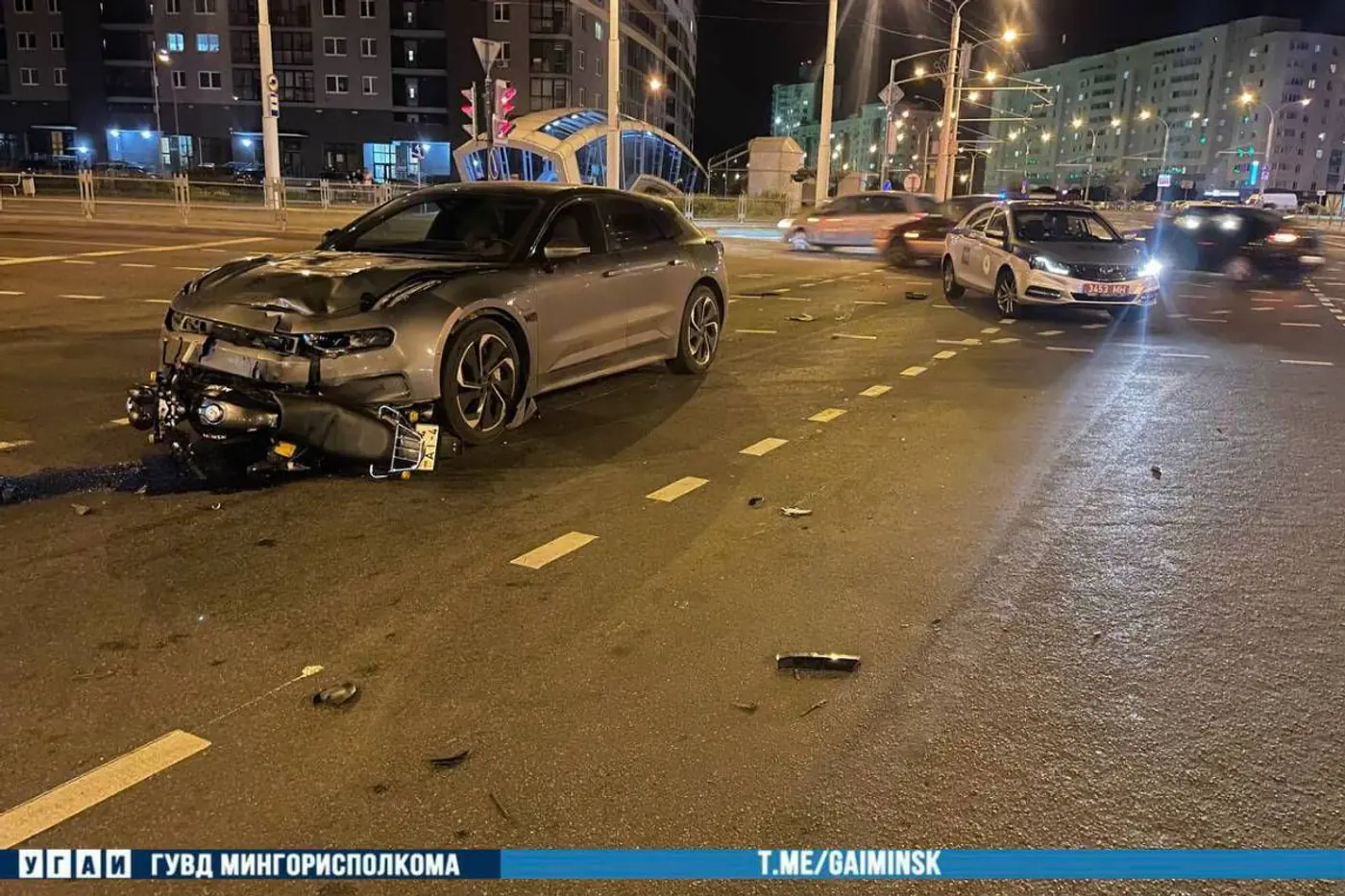 Двое подростков на мотоцикле пострадали в аварии на Игуменском тракте