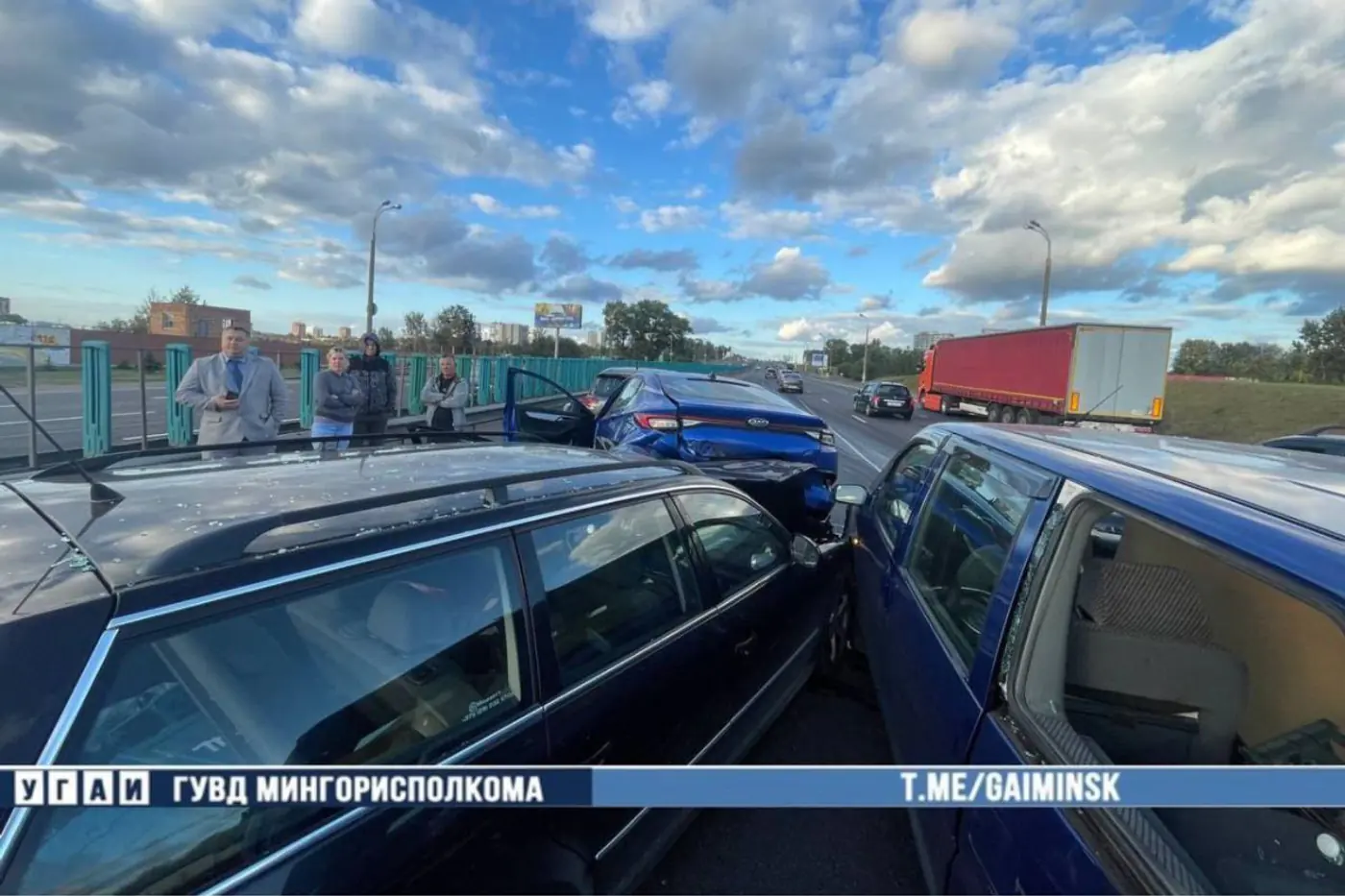 Массовая авария на Минской кольцевой – столкнулись семь автомобилей