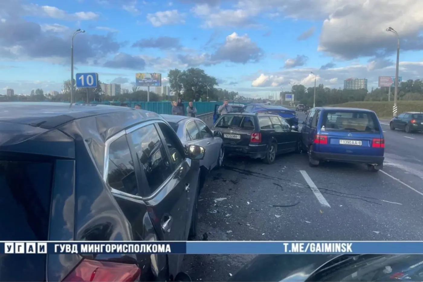 Массовая авария на Минской кольцевой – столкнулись семь автомобилей