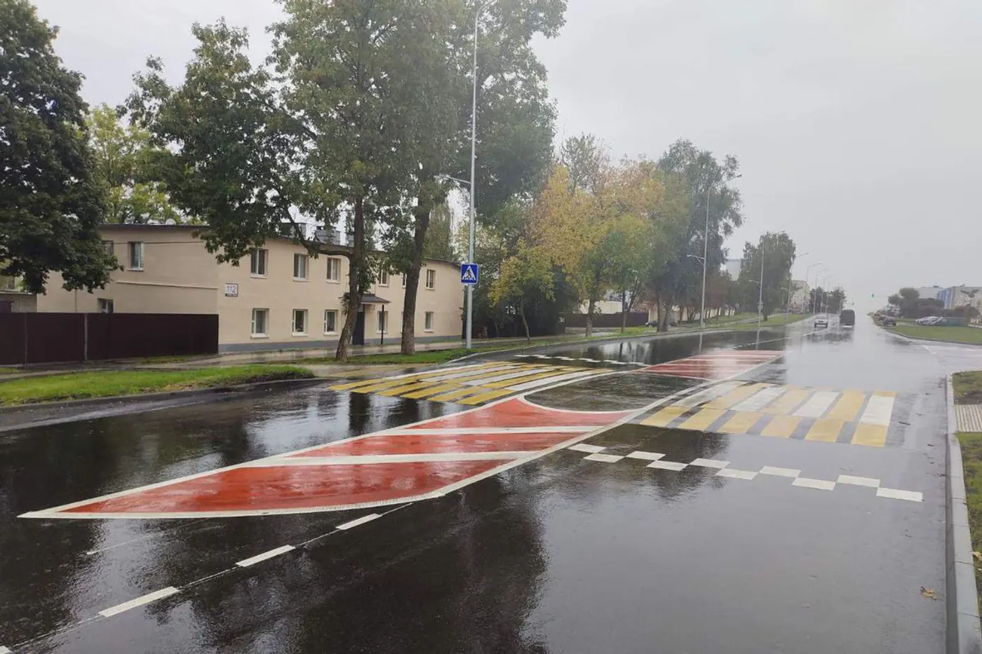 Экспериментальная разметка появилась в Заславле. Что она обозначает