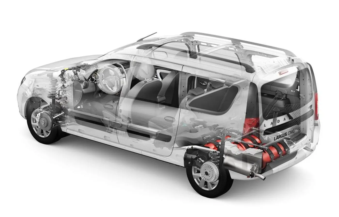 Теперь с заводским метаном: в Беларуси представили LADA Largus CNG и рассказали о перспективах газовых заправок
