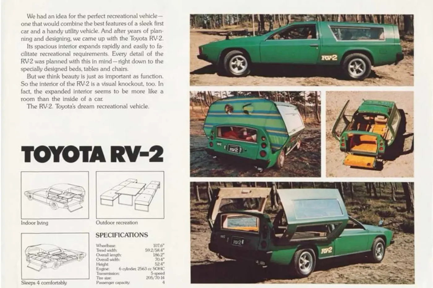 От спорткара к палатке: почему Toyota RV-2 опередила свое время на полвека