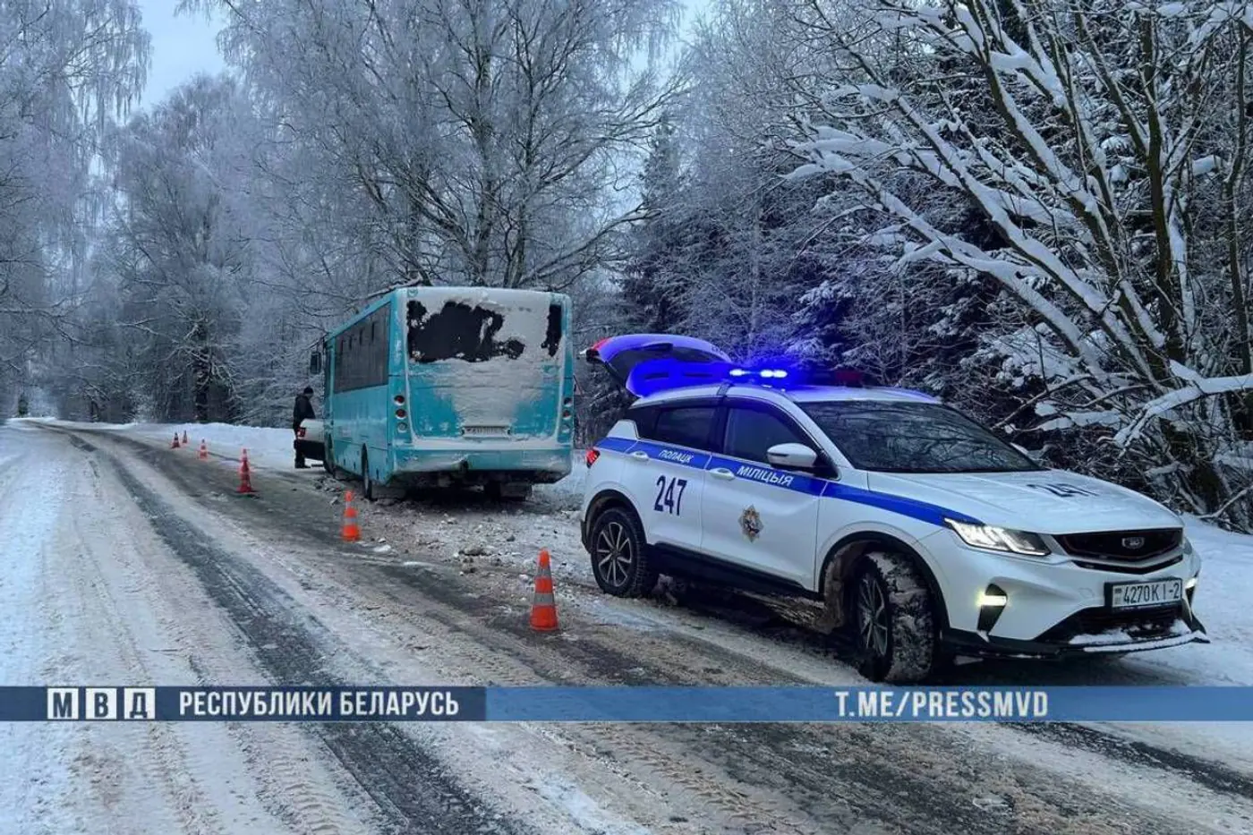 Появилось видео аварии в Полоцком районе, где погибли два человека