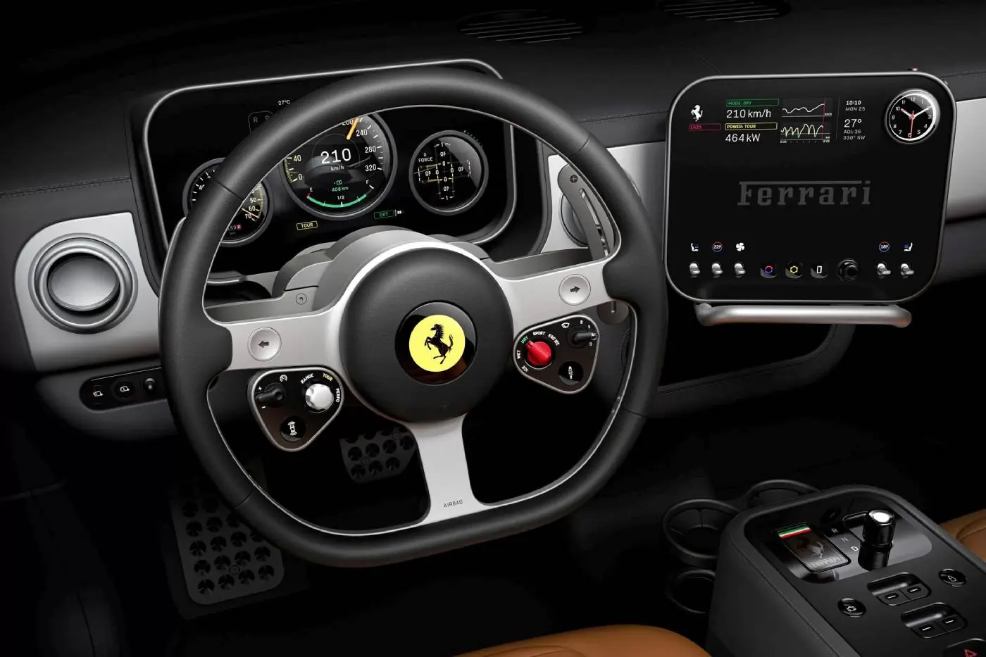 Ferrari показала интерьер своего первого электромобиля – модель получила имя Luce