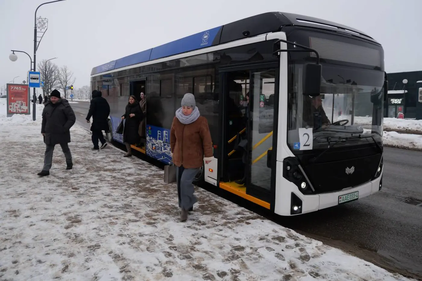 Первый электробус вышел на маршрут БелАЭС – Островец