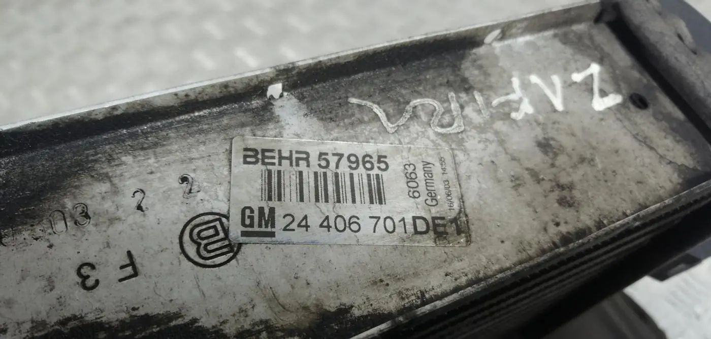 Интеркулер к Opel Zafira 2002