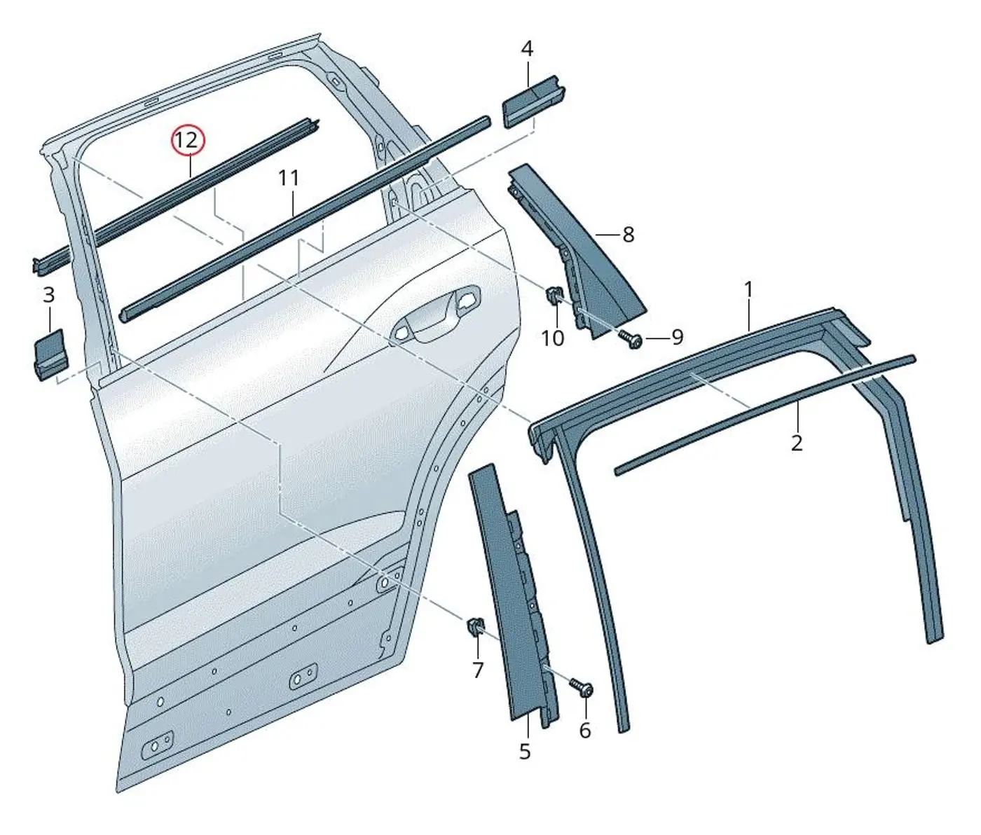Уплотнитель к Audi e-tron 2019