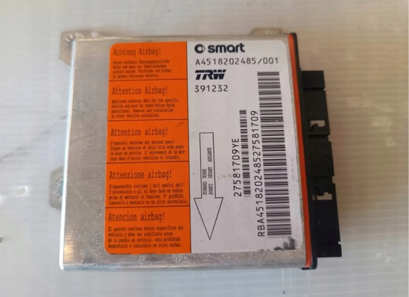 Блок AirBag к Smart Fortwo 2007