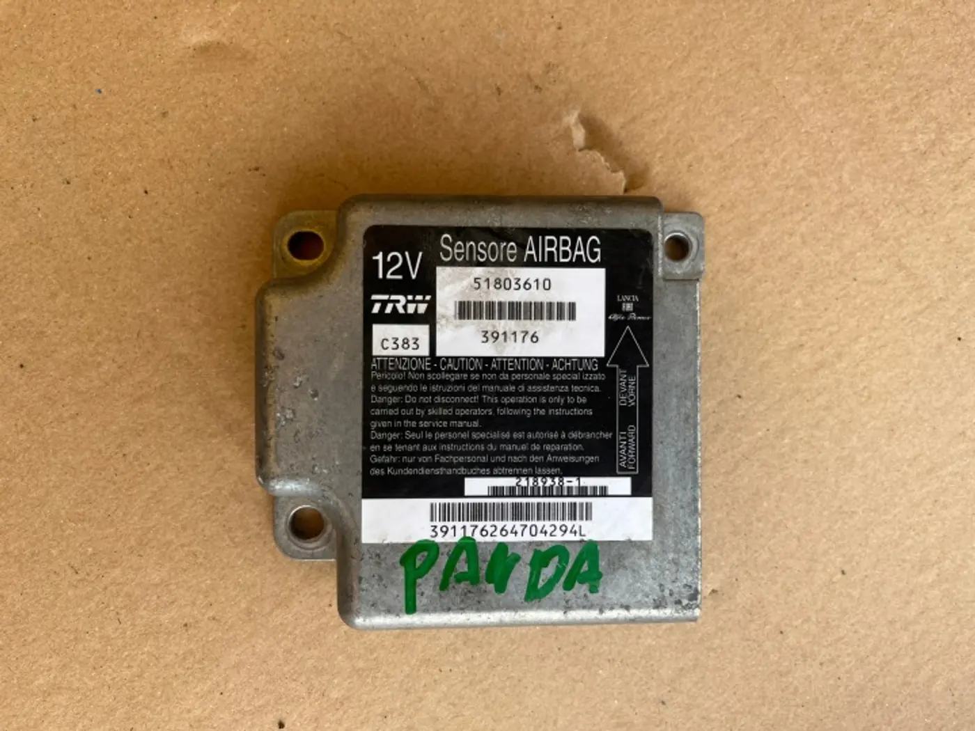 Блок AirBag к Fiat Panda 2003