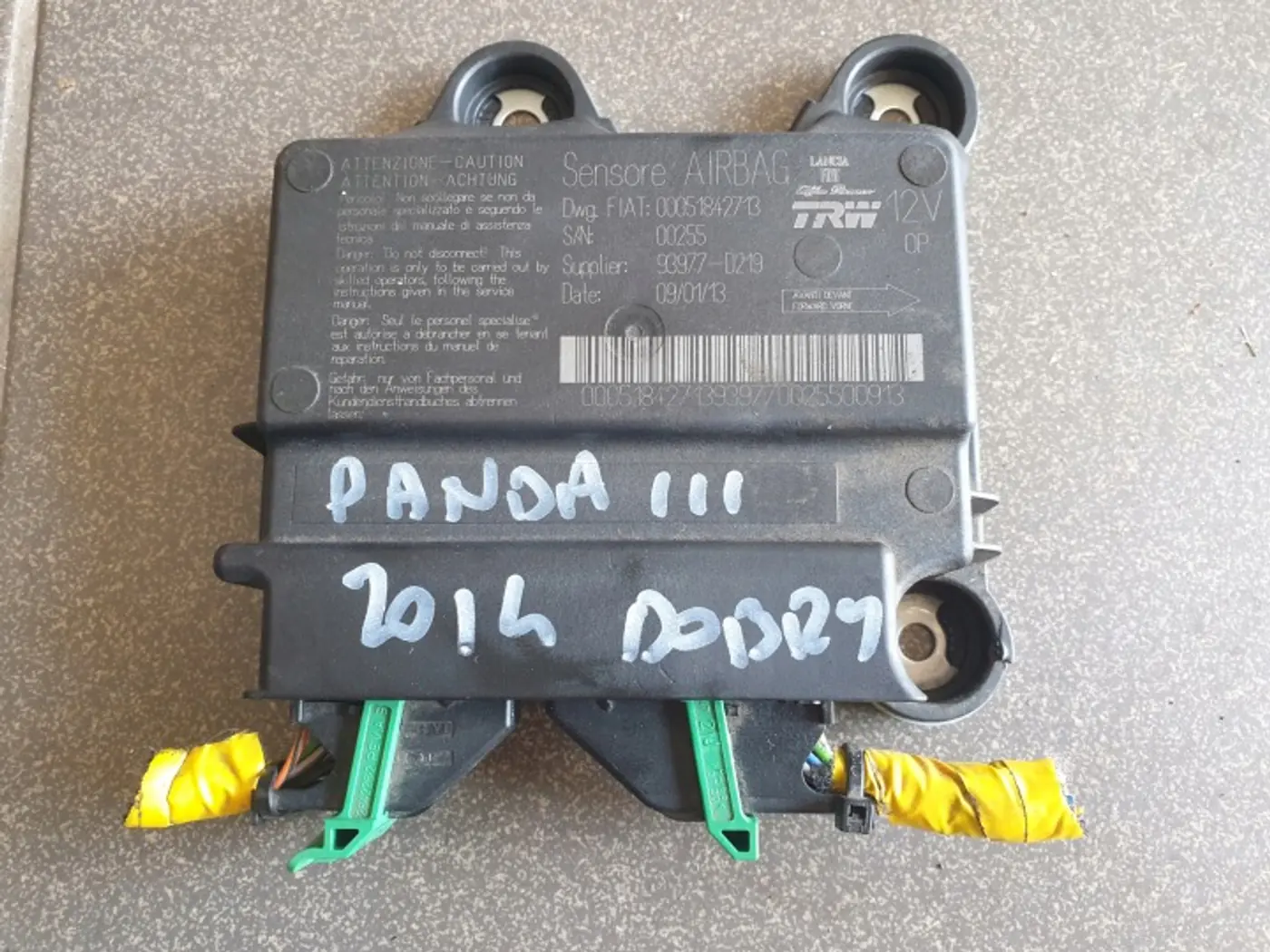 Блок AirBag к Fiat Panda 2011