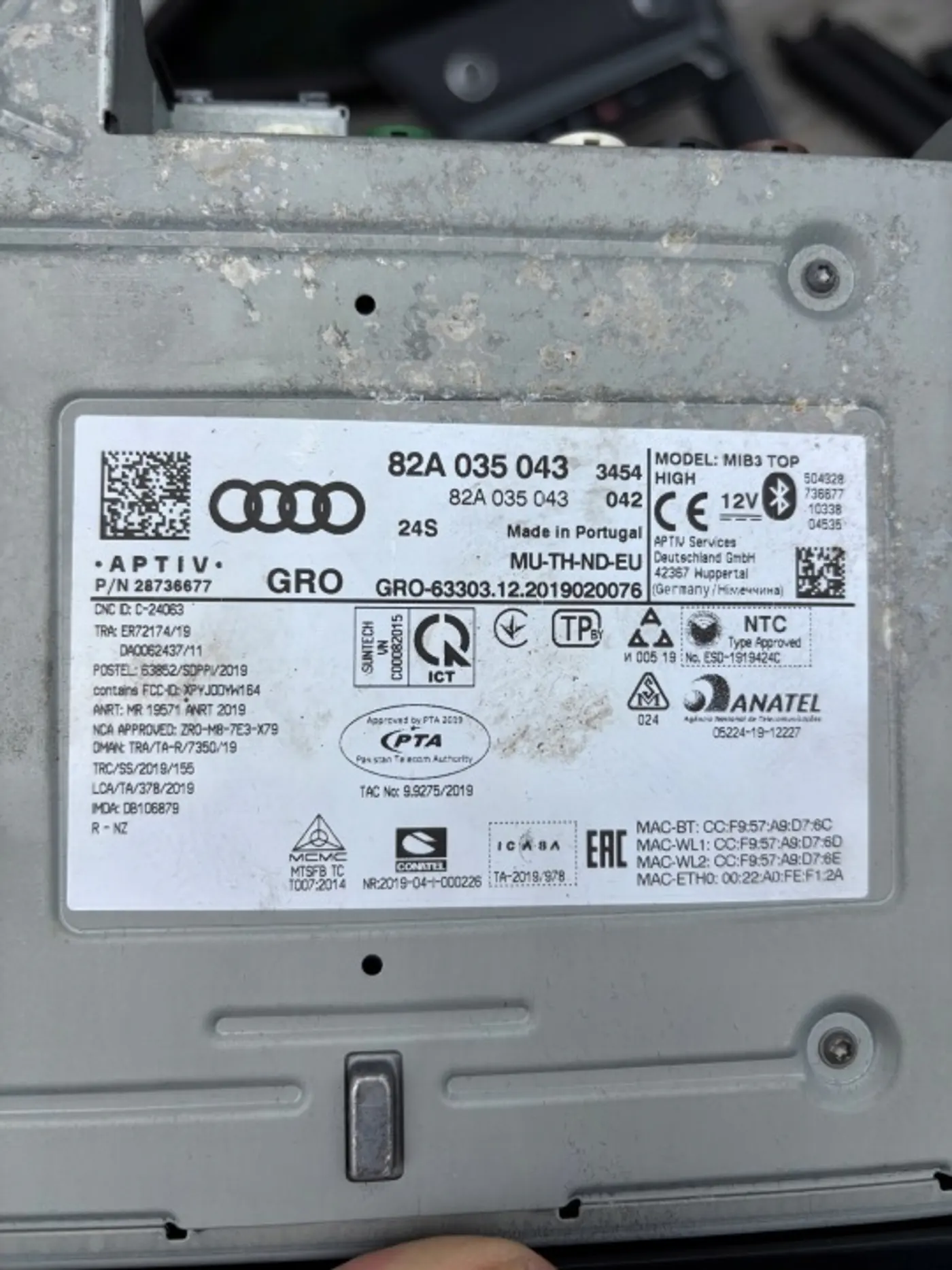 Блок навигации к Audi Q3 2018