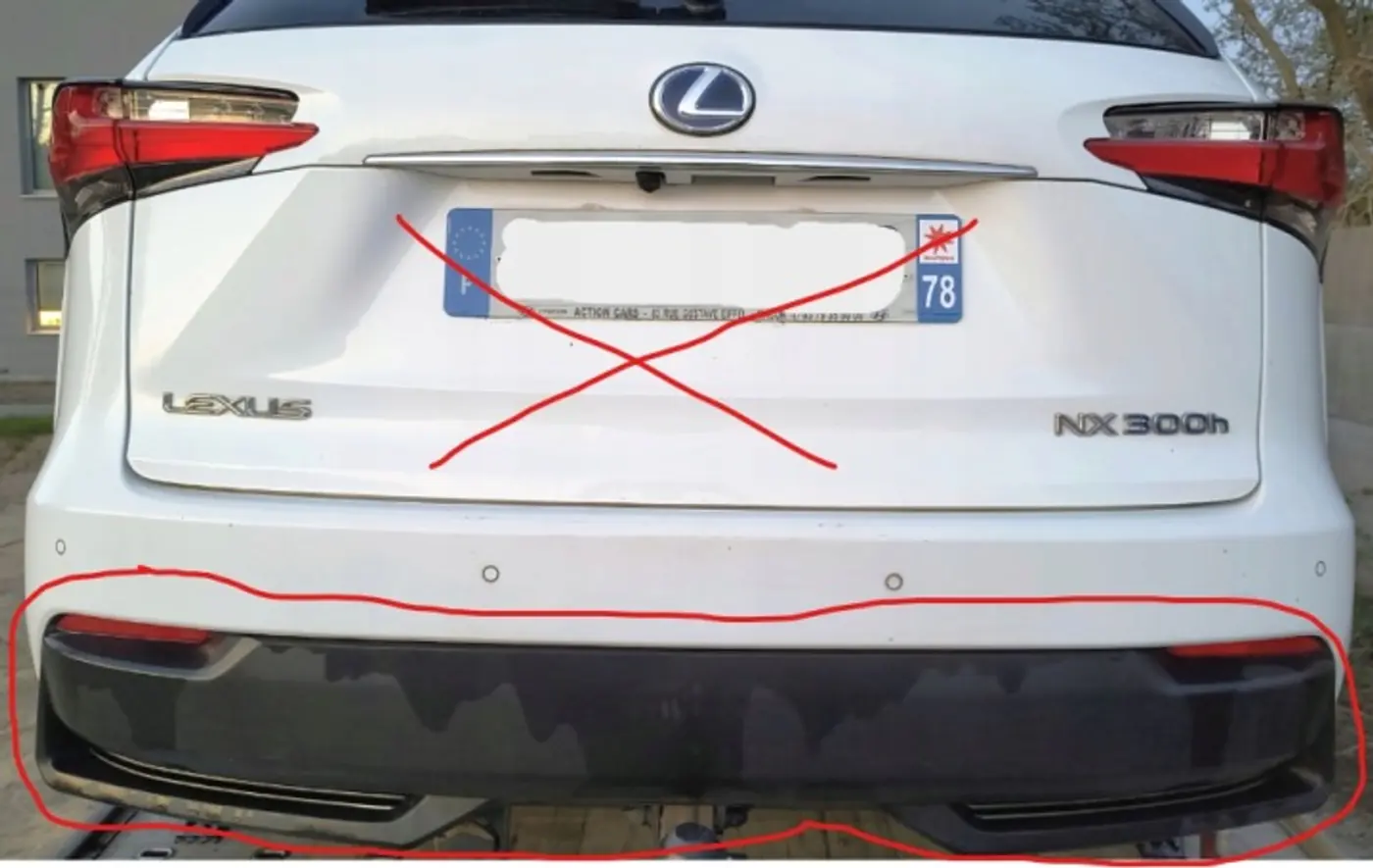 Бампер задний к Lexus NX 2014