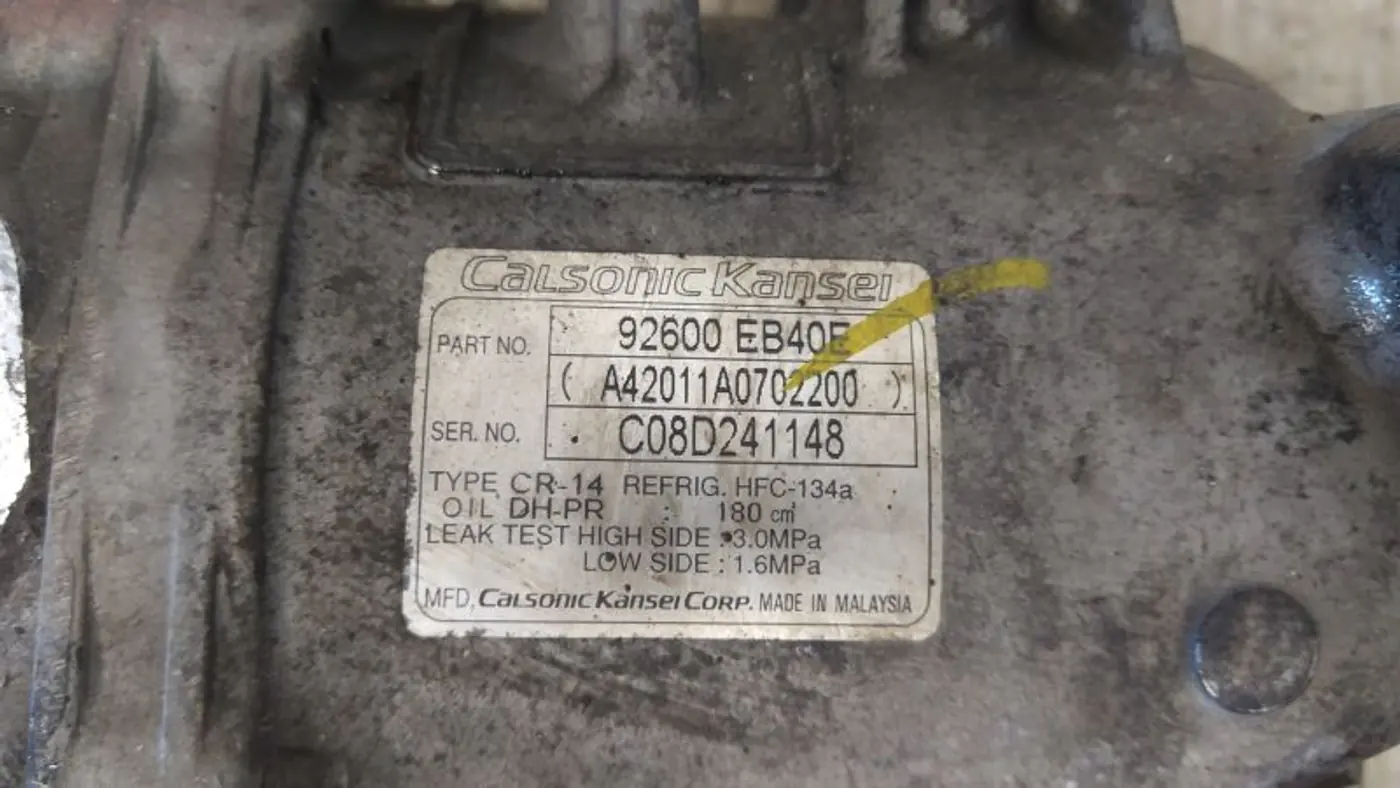Компрессор кондиционера к Nissan NP300 2005