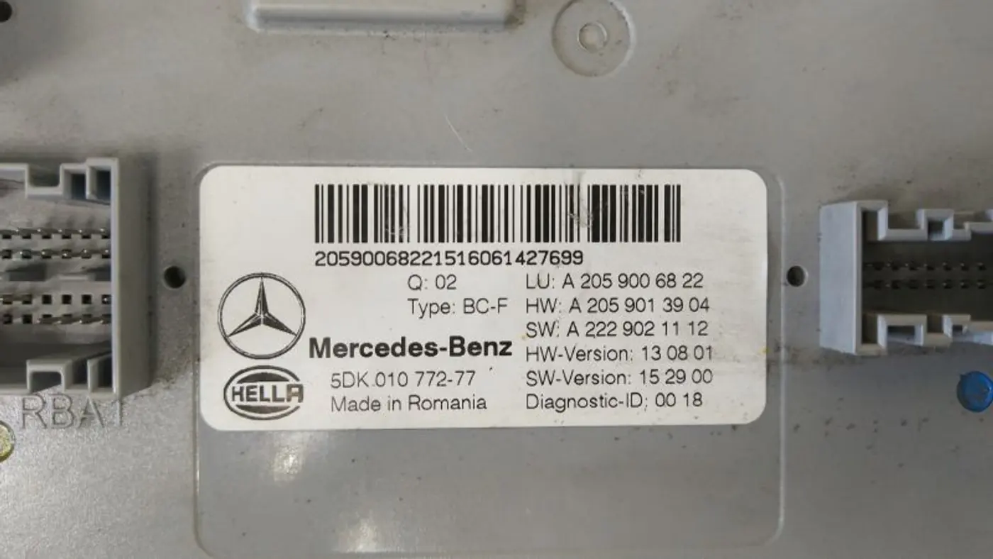 Блок SAM к Mercedes-Benz C-klasse 2017