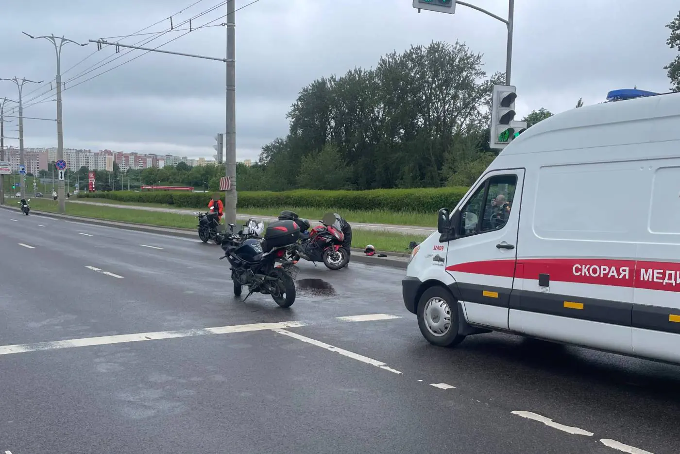 В Минске две мотоциклистки оказались в больнице после ДТП