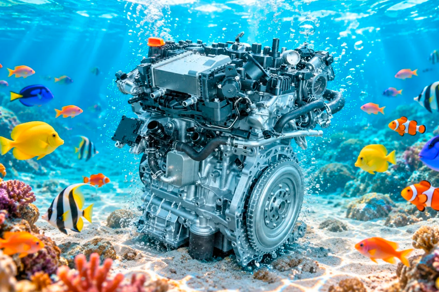 Renault и Geely представили турбомотор, способный работать под водой
