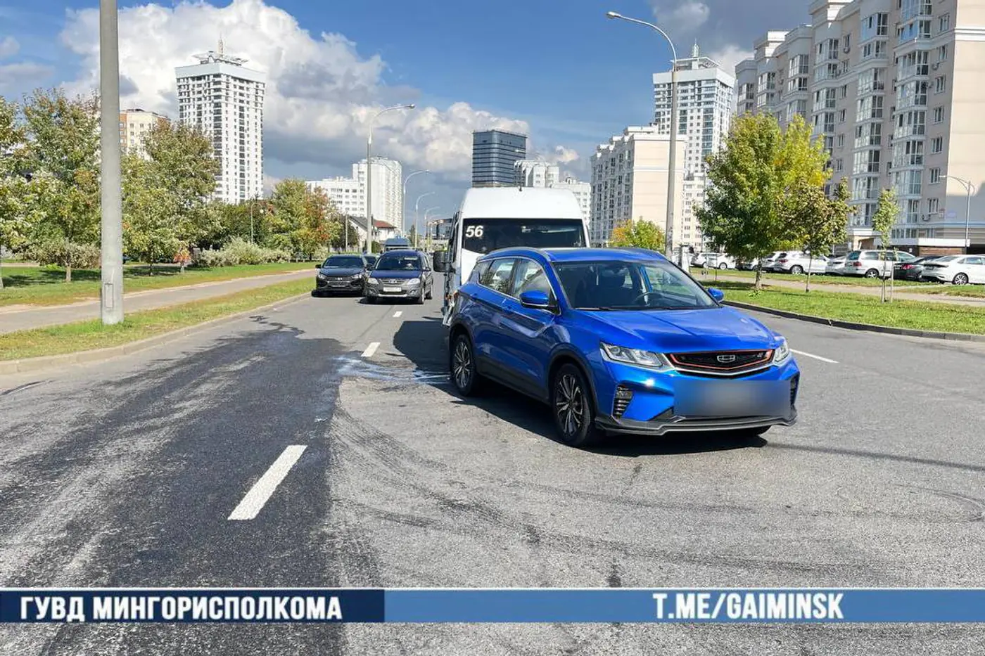 В Минске заклинившая педаль в маршрутке привела к ДТП